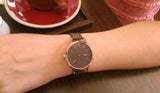  Shop Authentic Calvin Klein Even Grey Dial Brown Leather Strap Watch for Women - K7B236G3 - Luxxuri