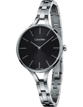  Shop Authentic Calvin Klein Graphic Black Dial Silver Steel Strap Watch for Women - K7E23141 - Luxxuri