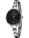  Shop Authentic Calvin Klein Graphic Black Dial Silver Steel Strap Watch for Women - K7E23141 - Luxxuri