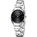  Shop Authentic Calvin Klein Dainty Black Dial Silver Steel Strap Watch for Women - K7L23141 - Luxxuri