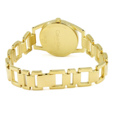  Shop Authentic Calvin Klein Dainty White Dial Gold Steel Strap Watch for Women - K7L23546 - Luxxuri