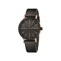  Shop Authentic Calvin Klein Boost Black Dial Black Leather Strap Watch for Men - K7Y21TCZ - Luxxuri