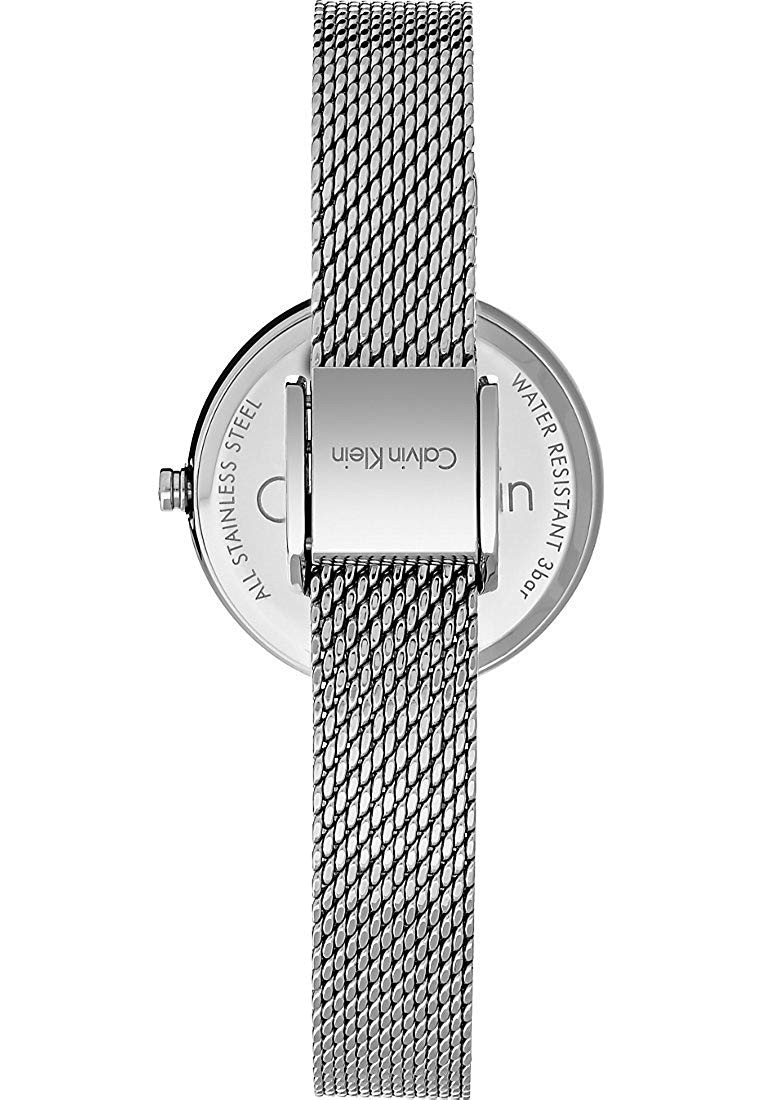  Shop Authentic Calvin Klein Authentic Black Dial Silver Mesh Bracelet Watch for Women - K8G23121 - Luxxuri