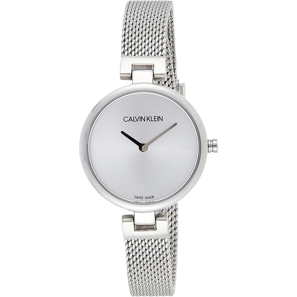  Shop Authentic Calvin Klein Authentic White Dial Silver Mesh Bracelet Watch for Women - K8G23126 - Luxxuri