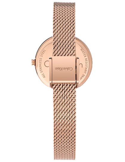  Shop Authentic Calvin Klein Authentic Silver Dial Rose Gold Mesh Bracelet Watch for Women - K8G23626 - Luxxuri