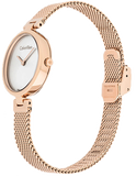  Shop Authentic Calvin Klein Authentic Silver Dial Rose Gold Mesh Bracelet Watch for Women - K8G23626 - Luxxuri