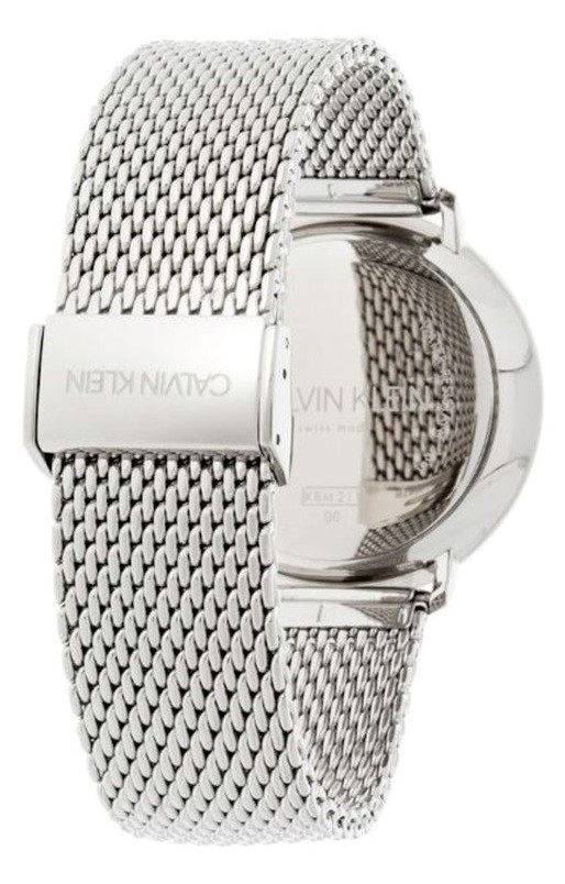  Shop Authentic Calvin Klein White Dial Silver Mesh Bracelet Watch for Women - K8M21126 - Luxxuri