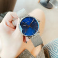  Shop Authentic Calvin Klein High Noon Quartz Blue Dial Silver Mesh Bracelet Watch for Men - K8M2112N - Luxxuri