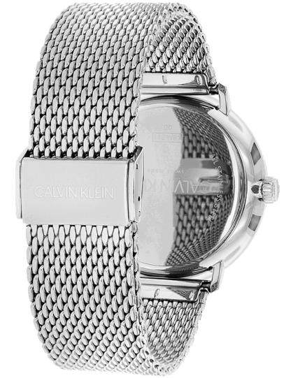  Shop Authentic Calvin Klein High Noon Quartz Blue Dial Silver Mesh Bracelet Watch for Men - K8M2112N - Luxxuri
