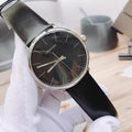  Shop Authentic Calvin Klein High Noon Quartz Black Dial Black Leather Strap Watch for Men - K8M211C1 - Luxxuri