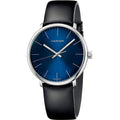  Shop Authentic Calvin Klein High Noon Quartz Blue Dial Black Leather Strap Watch for Men - K8M211CN - Luxxuri