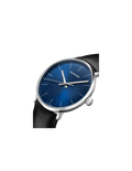  Shop Authentic Calvin Klein High Noon Quartz Blue Dial Black Leather Strap Watch for Men - K8M211CN - Luxxuri