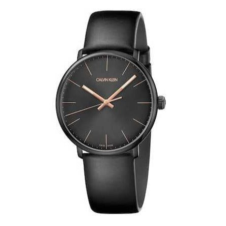  Shop Authentic Calvin Klein High Noon Quartz Black Dial Black Leather Strap Watch for Men - K8M214CB - Luxxuri