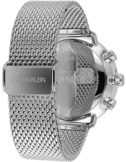  Shop Authentic Calvin Klein High Noon Silver Dial Silver Mesh Bracelet Watch for Men - K8M27126 - Luxxuri