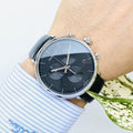  Shop Authentic Calvin Klein High Noon Chronograph Black Dial Black Leather Strap Watch for Men - K8M271C1 - Luxxuri