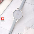  Shop Authentic Calvin Klein Rebel Grey Dial Grey Leather Strap Watch for Women - K8P231Q4 - Luxxuri