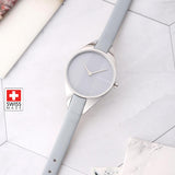  Shop Authentic Calvin Klein Rebel Grey Dial Grey Leather Strap Watch for Women - K8P231Q4 - Luxxuri