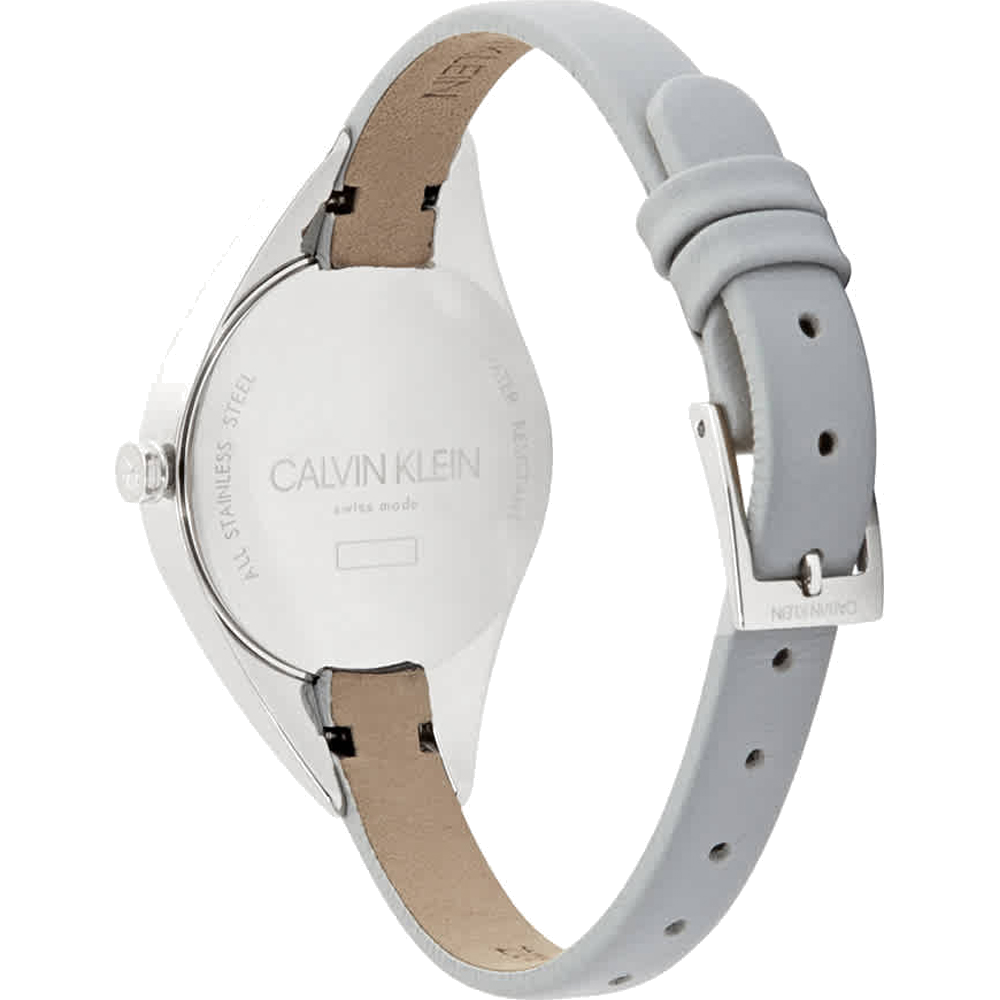  Shop Authentic Calvin Klein Rebel Grey Dial Grey Leather Strap Watch for Women - K8P231Q4 - Luxxuri