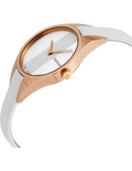  Shop Authentic Calvin Klein Rebel White Grey Dial White Leather Strap Watch for Women - K8P236L6 - Luxxuri