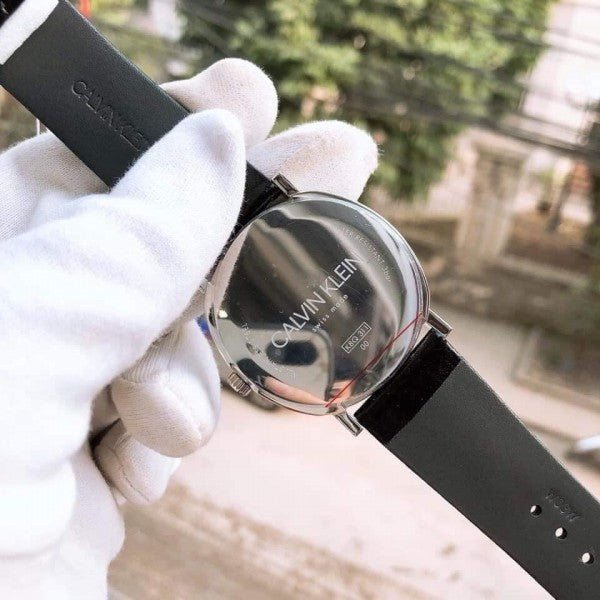  Shop Authentic Calvin Klein Posh Black Dial Black Leather Strap Watch for Men - K8Q311C1 - Luxxuri
