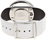  Shop Authentic Calvin Klein Glam Transparent Dial White Leather Strap Watch for Women - K9423101 - Luxxuri