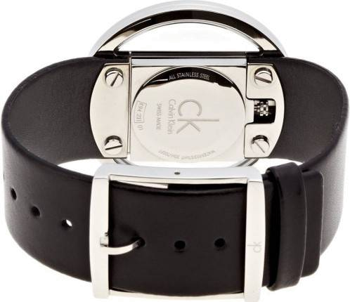  Shop Authentic Calvin Klein Glam Transparent Dial Black Leather Strap Watch for Women - K9423107 - Luxxuri