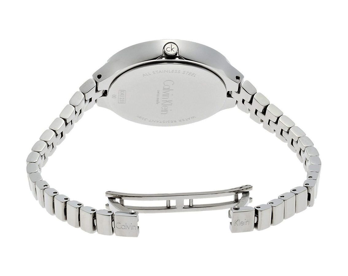  Shop Authentic Calvin Klein Lively Silver Dial Silver Steel Strap Watch for Women - K4U23126 - Luxxuri