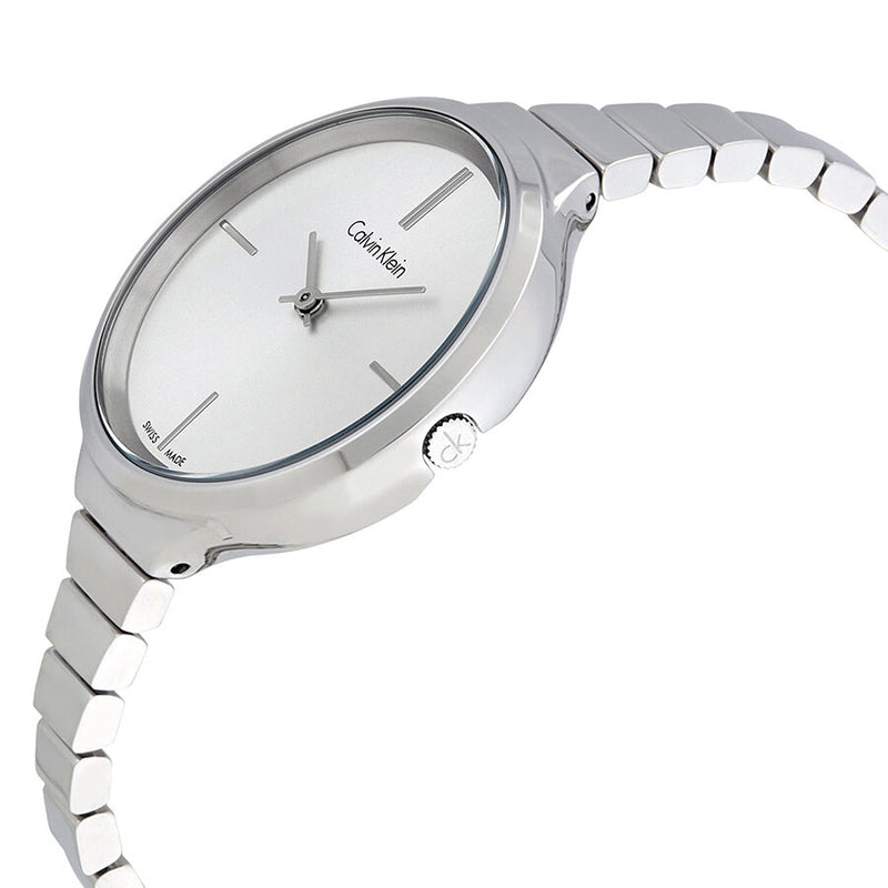  Shop Authentic Calvin Klein Lively Silver Dial Silver Steel Strap Watch for Women - K4U23126 - Luxxuri