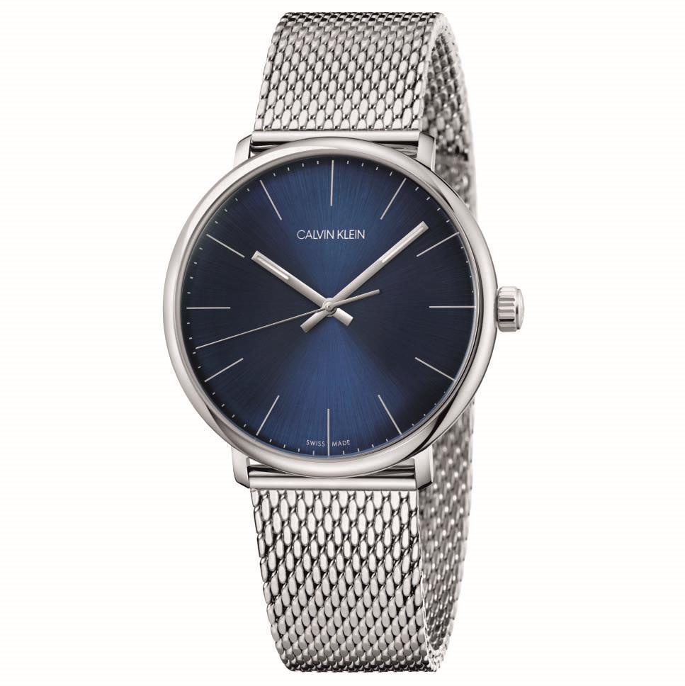  Shop Authentic Calvin Klein High Noon Chronograph Blue Dial Silver Mesh Bracelet Watch for Men - K8M2712N - Luxxuri