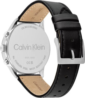  Shop Authentic Calvin Klein Infinity Silver Dial Brown Leather Strap Watch for Men - K5S341G6 - Luxxuri
