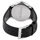  Shop Authentic Calvin Klein Minimal Grey Dial Black Leather Strap Watch for Men - K3M221C3 - Luxxuri