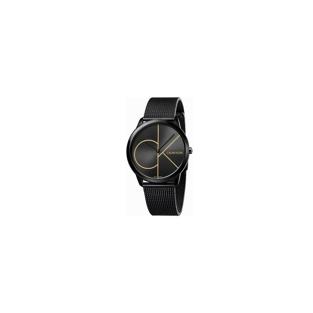  Shop Authentic Calvin Klein Minimal Black Dial Black Mesh Bracelet Watch for Men - K3M214X1 - Luxxuri
