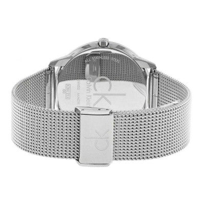  Shop Authentic Calvin Klein Minimal SIlver Dial Silver Mesh Bracelet Watch for Women - K3M221Y6 - Luxxuri