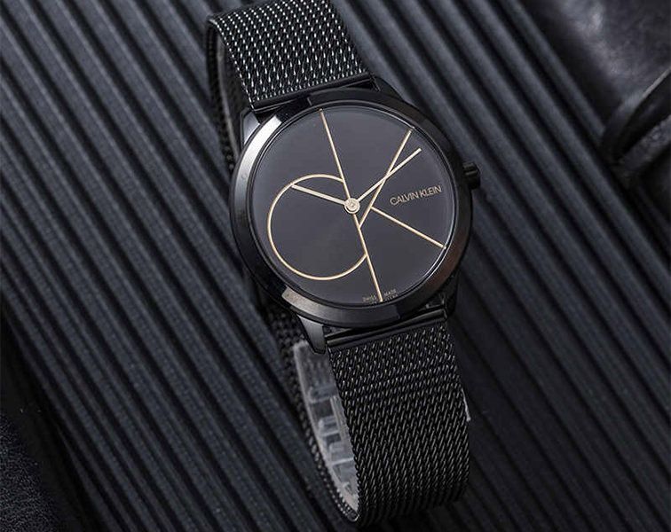  Shop Authentic Calvin Klein Minimal Black Dial Black Mesh Bracelet Watch for Women - K3M224X1 - Luxxuri