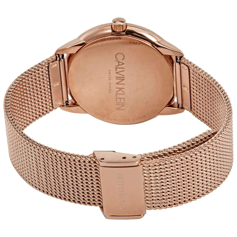  Shop Authentic Calvin Klein Minimal Black Dial Rose Gold Mesh Bracelet Watch for Women - K3M2262Y - Luxxuri