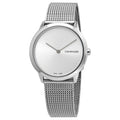  Shop Authentic Calvin Klein Minimal SIlver Dial Silver Mesh Bracelet Watch for Women - K3M221Y6 - Luxxuri