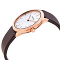  Shop Authentic Calvin Klein Minimal White Dial Brown Leather Strap Watch for Women - K3M226G6 - Luxxuri