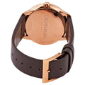  Shop Authentic Calvin Klein Minimal White Dial Brown Leather Strap Watch for Women - K3M226G6 - Luxxuri