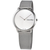  Shop Authentic Calvin Klein Minimal Silver Dial Silver Mesh Bracelet Watch for Men - K3M211Y6 - Luxxuri