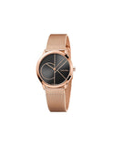  Shop Authentic Calvin Klein Minimal Black Dial Rose Gold Mesh Bracelet Watch for Men - K3M22621 - Luxxuri