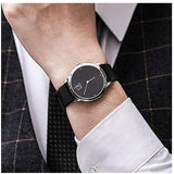  Shop Authentic Calvin Klein Minimal Diamonds Black Dial Black Leather Strap Watch for Men - K3M211CS - Luxxuri