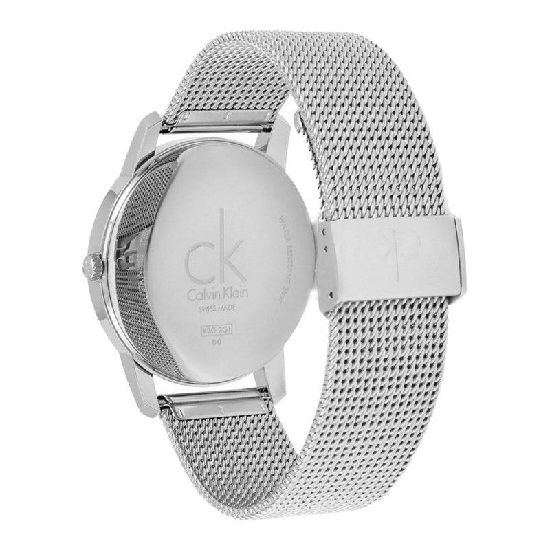  Shop Authentic Calvin Klein City Chronograph White Dial Silver Mesh Bracelet Watch for Men - K2G2G126 - Luxxuri