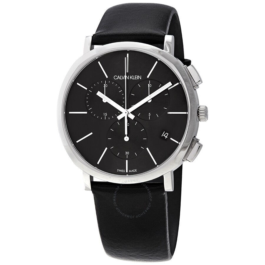  Shop Authentic Calvin Klein Posh Black Dial Black Leather Strap Watch for Men - K8Q371C1 - Luxxuri