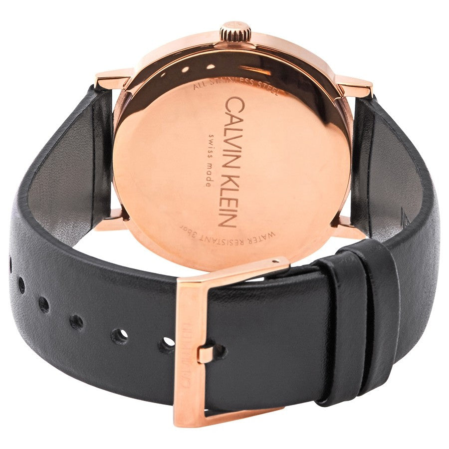  Shop Authentic Calvin Klein Posh Black Dial Black Leather Strap Watch for Men - K8Q316C3 - Luxxuri