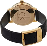  Shop Authentic Calvin Klein Post Minimal Gold  Dial Black Leather Strap Watch For Men - K7621501 - Luxxuri