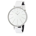  Shop Authentic Calvin Klein Equal White Dial White Leather Strap Watch for Women - K3E231L6 - Luxxuri