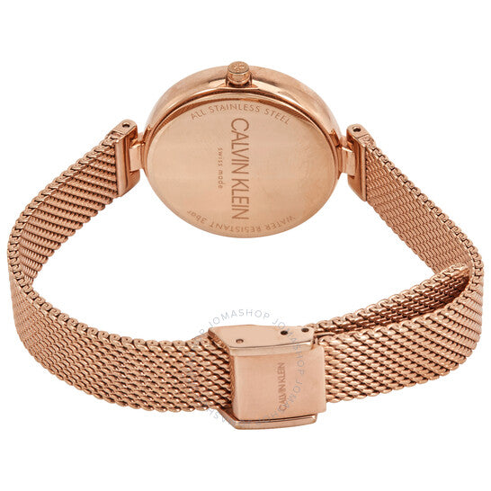  Shop Authentic Calvin Klein Authentic Silver Dial Rose Gold Mesh Bracelet Watch for Women - K8G23626 - Luxxuri