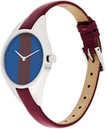  Shop Authentic Calvin Klein Rebel Blue Maroon Dial Maroon Leather Strap Watch for Women - K8P231UN - Luxxuri