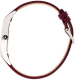  Shop Authentic Calvin Klein Rebel Blue Maroon Dial Maroon Leather Strap Watch for Women - K8P231UN - Luxxuri