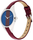  Shop Authentic Calvin Klein Rebel Blue Maroon Dial Maroon Leather Strap Watch for Women - K8P231UN - Luxxuri